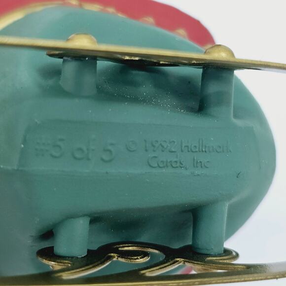 Lot of 2 Vintage 90s Hallmark Keepsake Ornaments Santa Claus & Prancer & Vixen - Picture 4 of 14